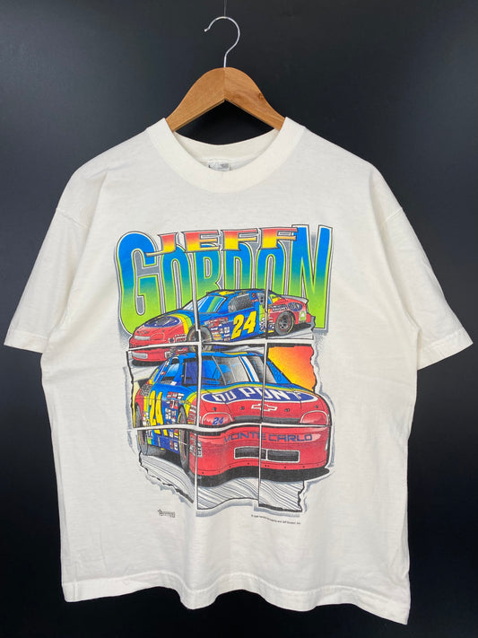 1996' JEFF GORDON HENDRICK MOTERSPORTS Made in USA Size L Vintage Racing T-Shirt / K2660