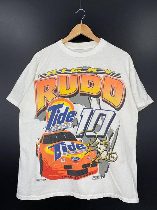 Vintage RICKY RUDD  No Tag Approx Size L Racing T-Shirt / K1578