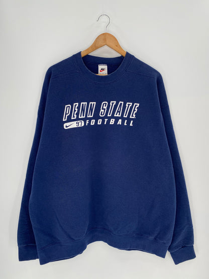 90’s NIKE PENN STATE FOOTBALL Made in USA Size XXL Vintage Sweat-shirt / 9038