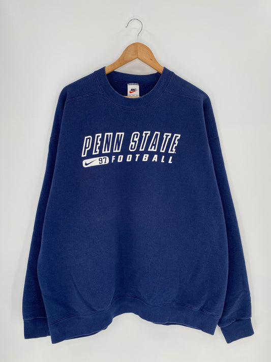 90’s NIKE PENN STATE FOOTBALL Made in USA Size XXL Vintage Sweat-shirt / 9038