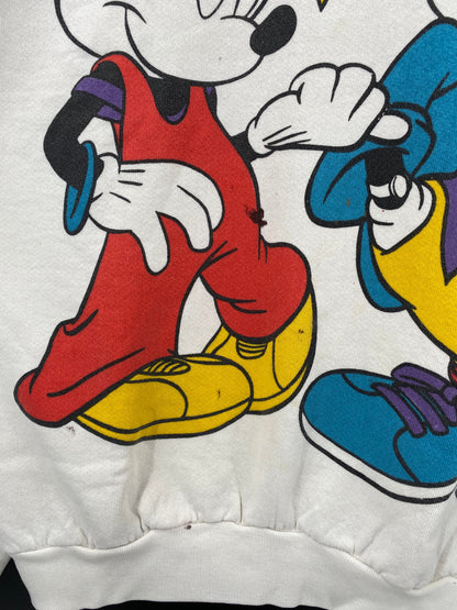 90’s DISNEY MICKEY x MINNIE Made in USA Size XXL Vintage Sweat-shirt / A2853