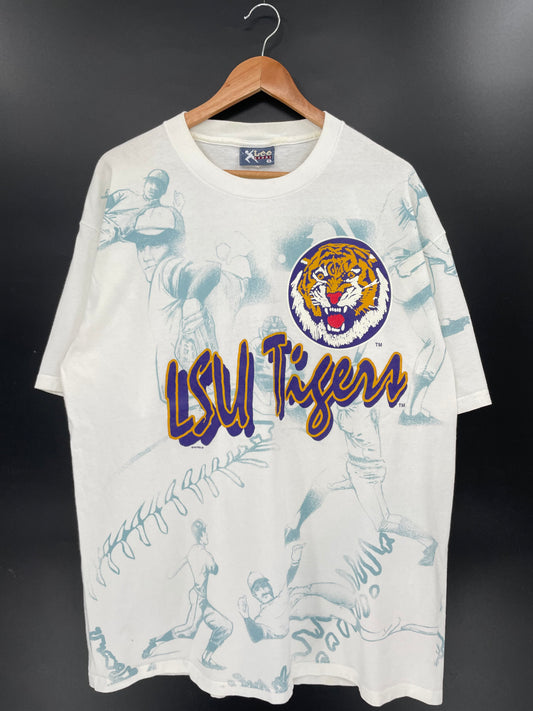 90's LSU TIGERS Made in USA Size XL Vintage T-Shirt / K3147