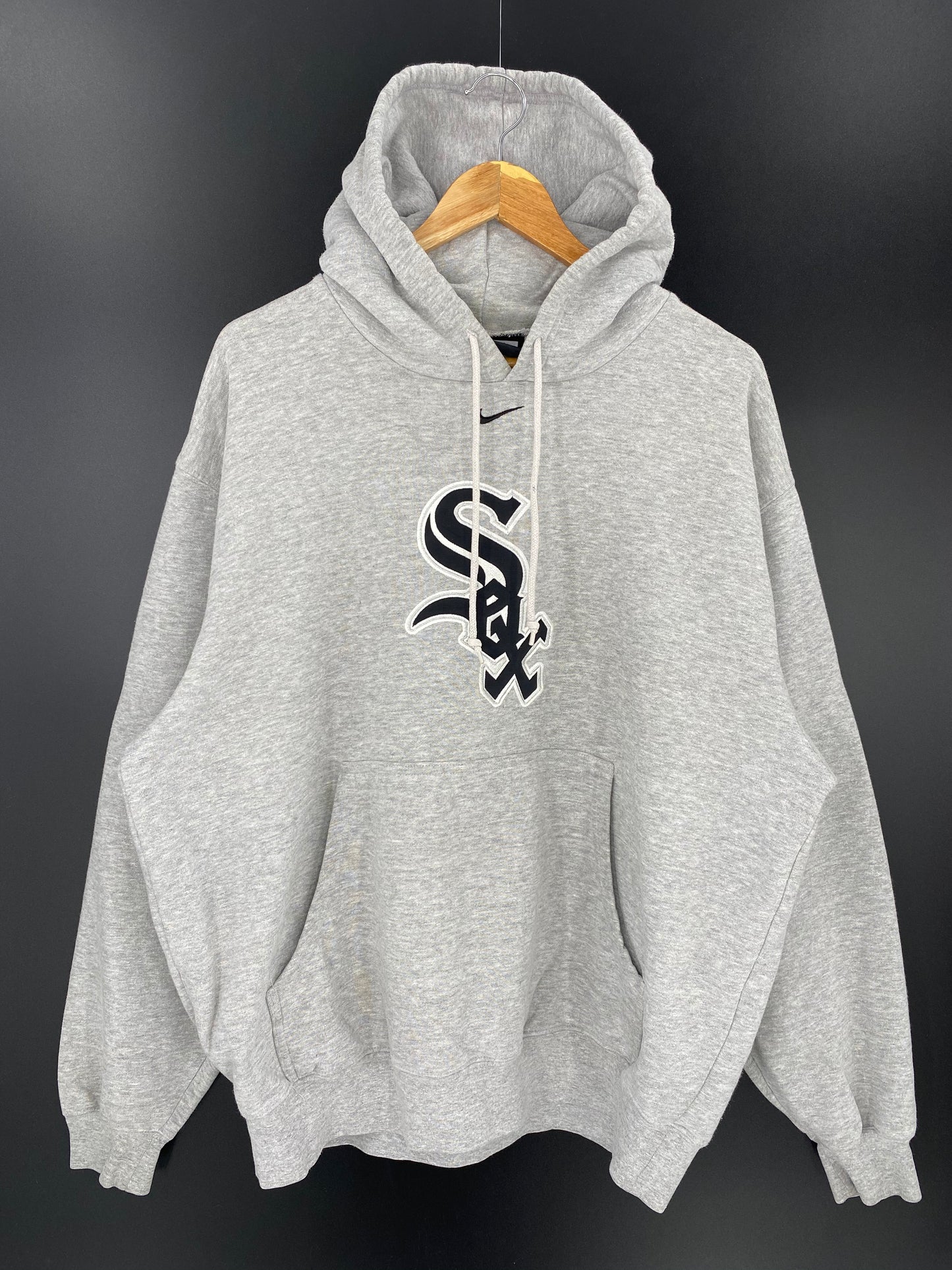 00' NIKE CHICAGO WHITE SOX Size L Vintage NBA Hoodie Sweat-Shirt / 8839