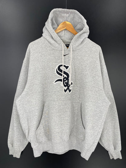 00' NIKE CHICAGO WHITE SOX Size L Vintage NBA Hoodie Sweat-Shirt / 8839