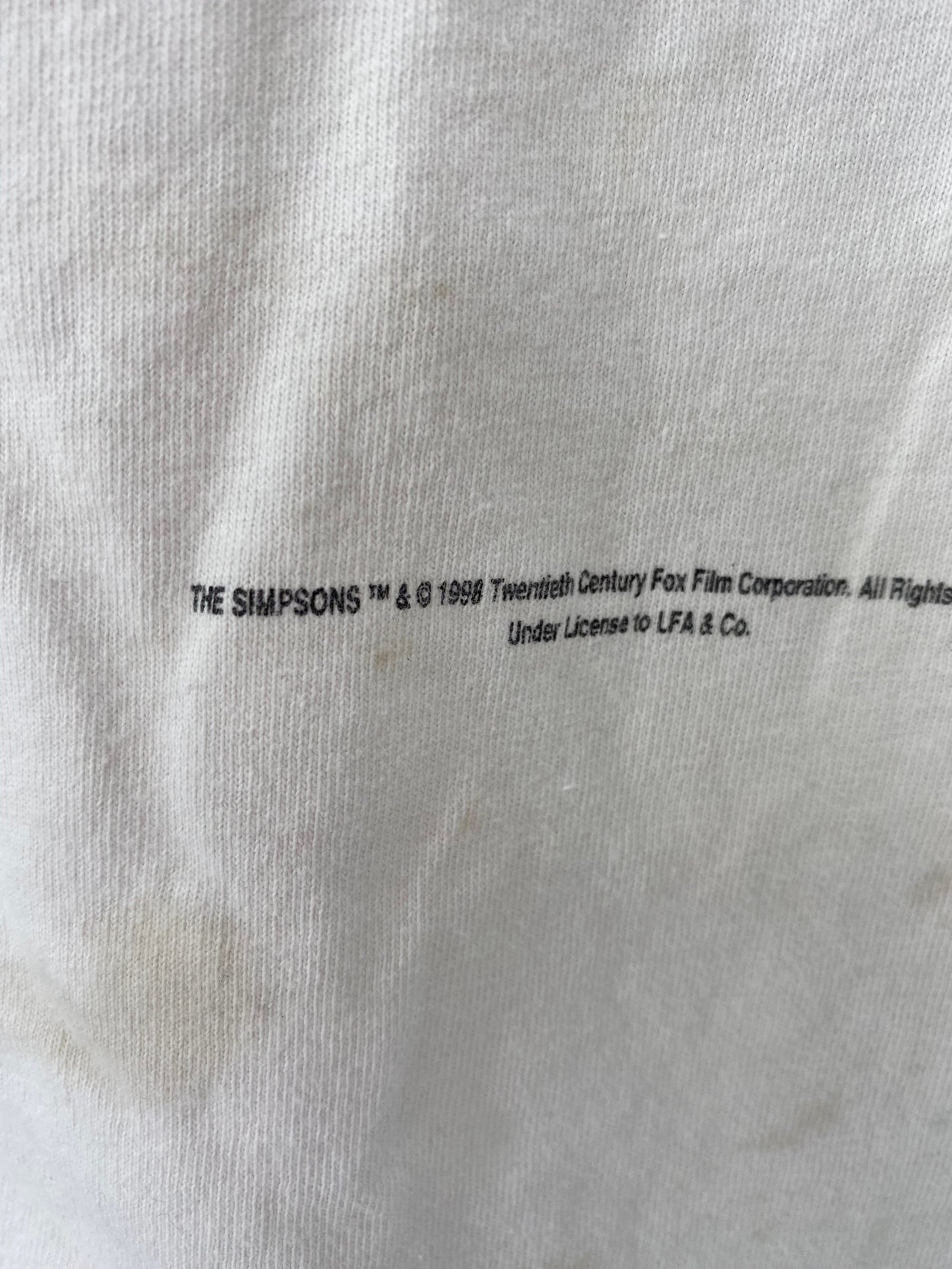 .1998 THE SIMPSONS Made in USA Size XXL Vintage T-Shirt / A7314