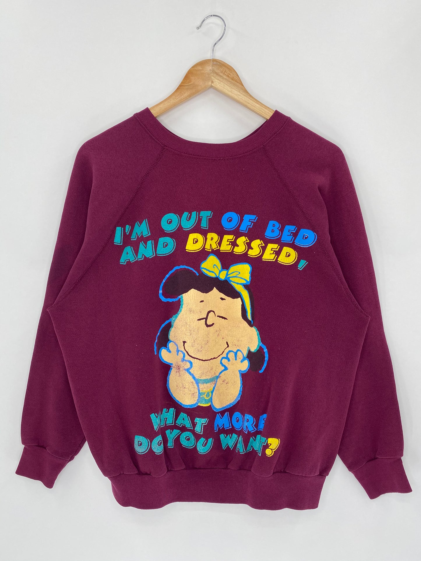90's Snoopy Lucy Made in USA Size XL Vintage Sweat-Shirt / 5629