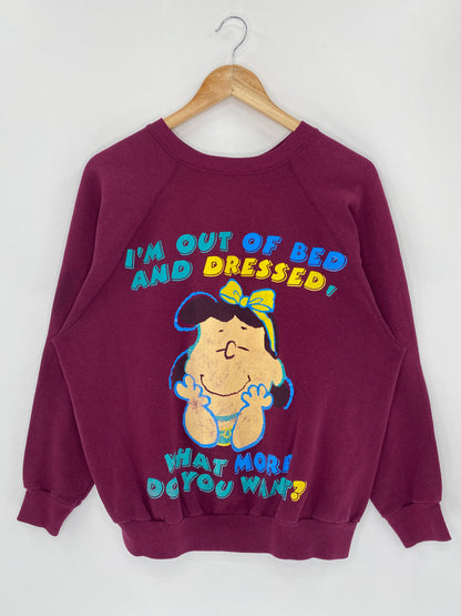 90's Snoopy Lucy Made in USA Size XL Vintage Sweat-Shirt / 5629