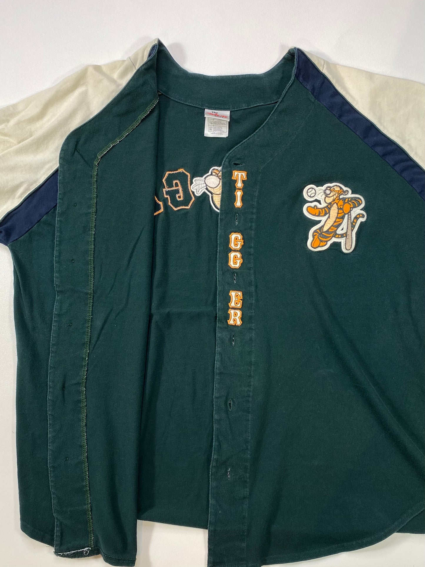 00' DISNEY TIGGER Size XL Vintage Baseball-Shirt  / 6115
