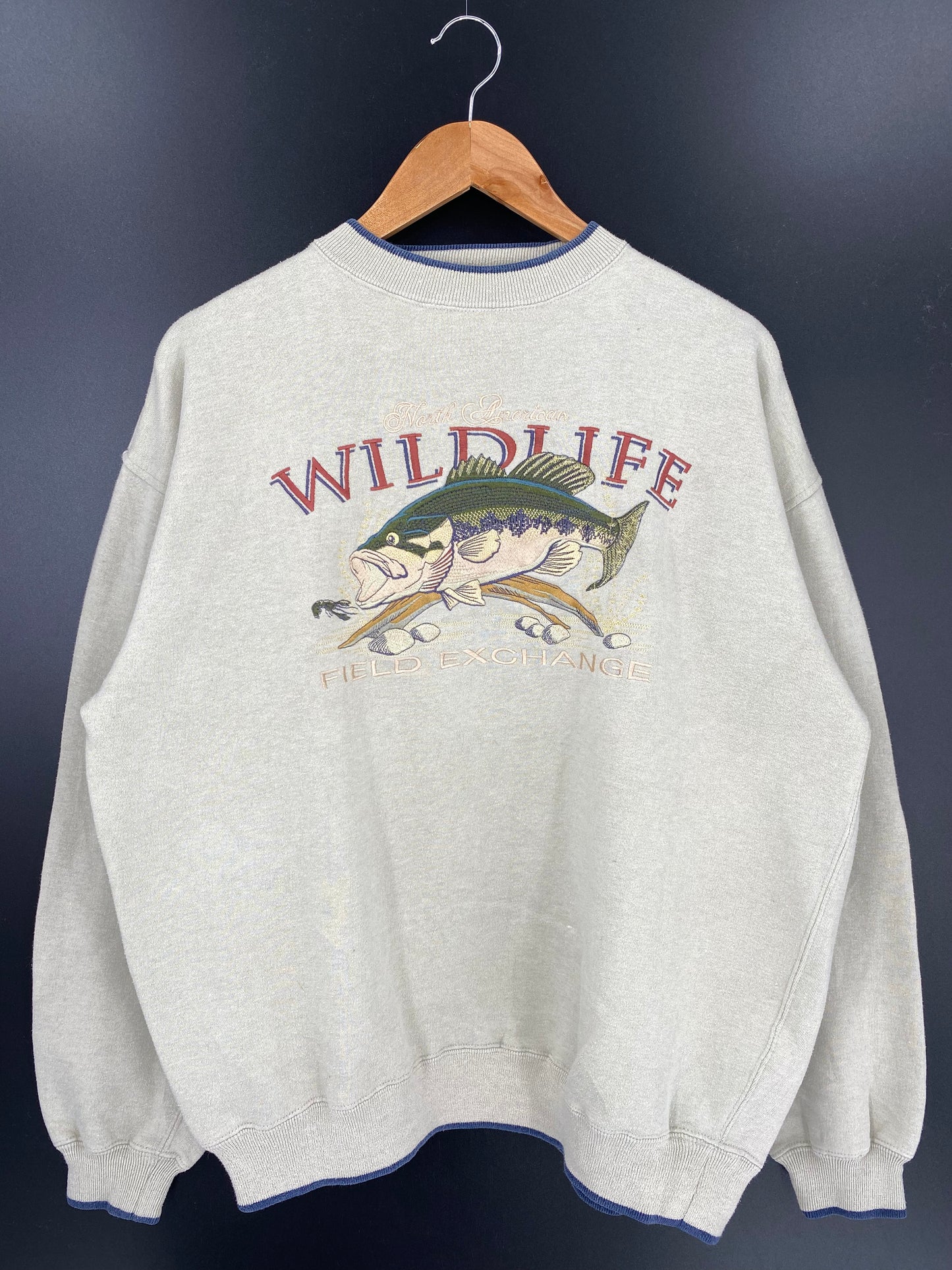 90’s  NORTH AMERICAN WILD LIFE Size L Sweat-Shirt / k161