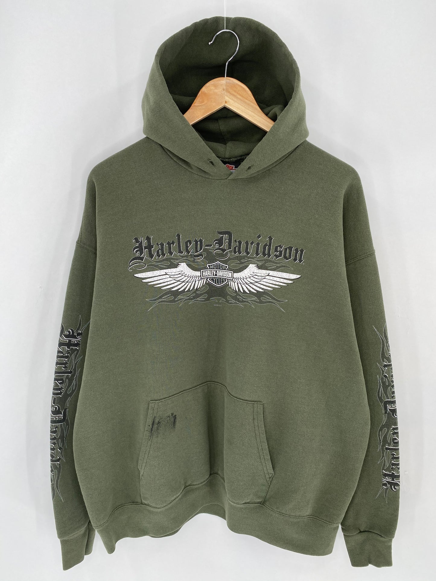 2005 HARLEY DAVIDSON Size XL Vintage Hoodie Sweat-shirt / 7116