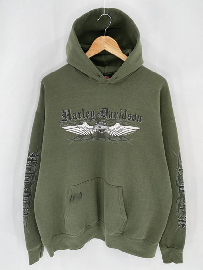 2005 HARLEY DAVIDSON Size XL Vintage Hoodie Sweat-shirt / 7116