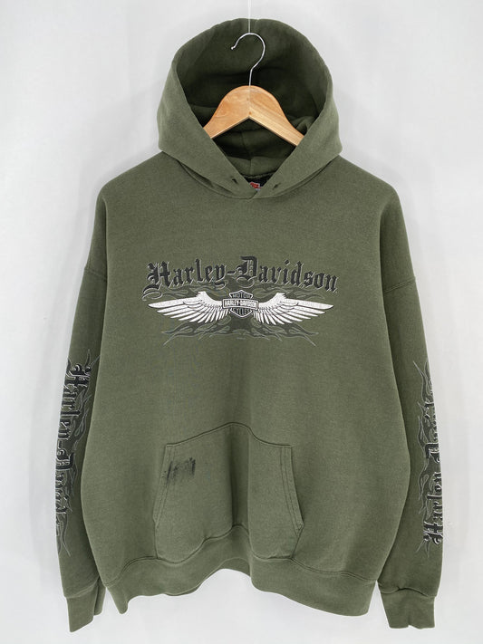 2005 HARLEY DAVIDSON Size XL Vintage Hoodie Sweat-shirt / 7116