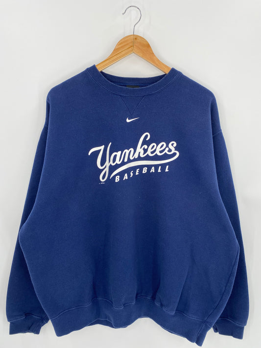 00' NIKE NEW YORK YANKEES Size XL Vintage MLB Sweat-shirt / 6859
