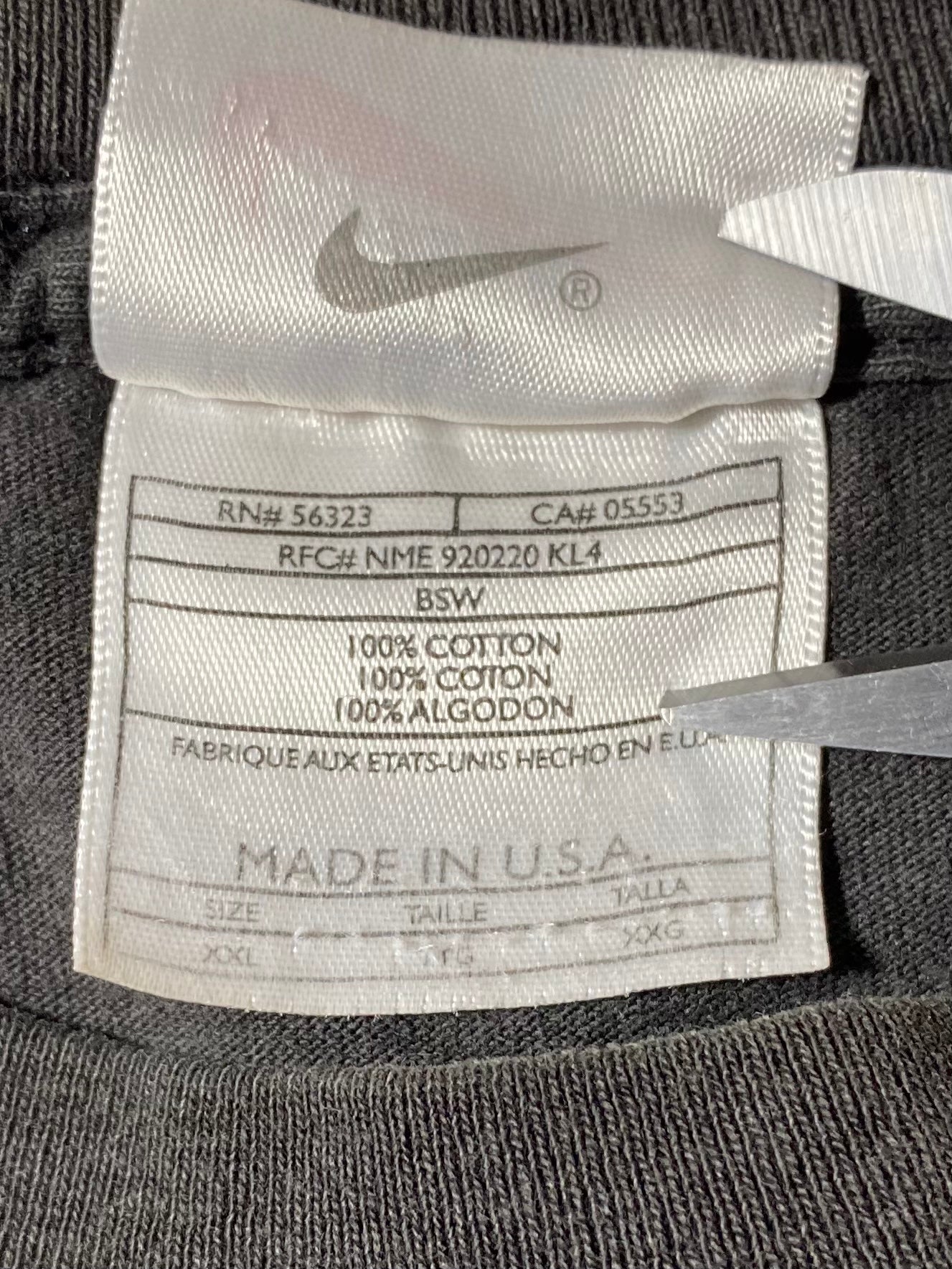 90’s NIKE Mini Swoosh Made in USA Size XXL Vintage T-shirt / 8394