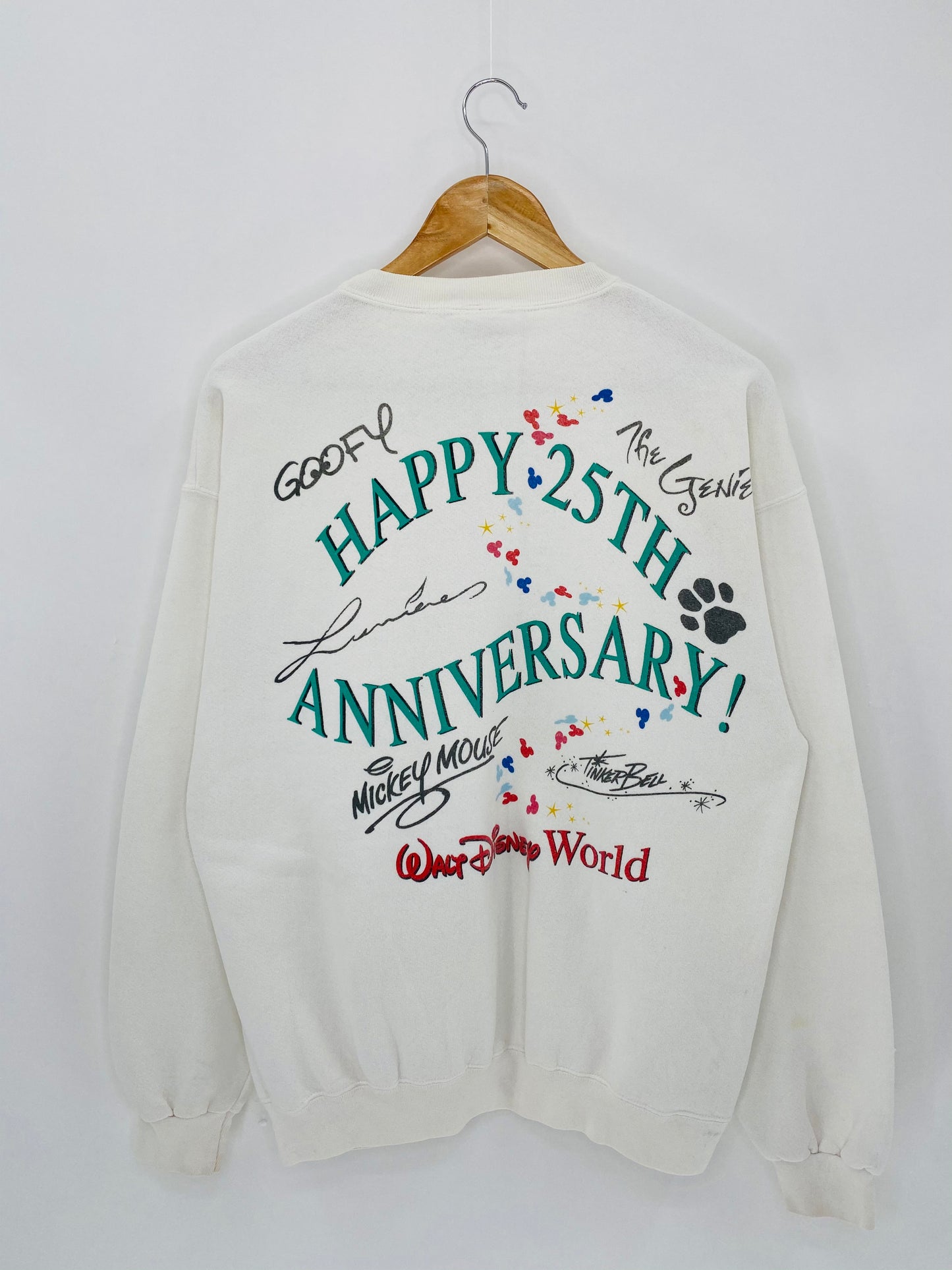 90's WALT DISNEY WORLD 25TH ANNIVERSARY Made in USA Size L Vintage Sweat-shirt / 6074