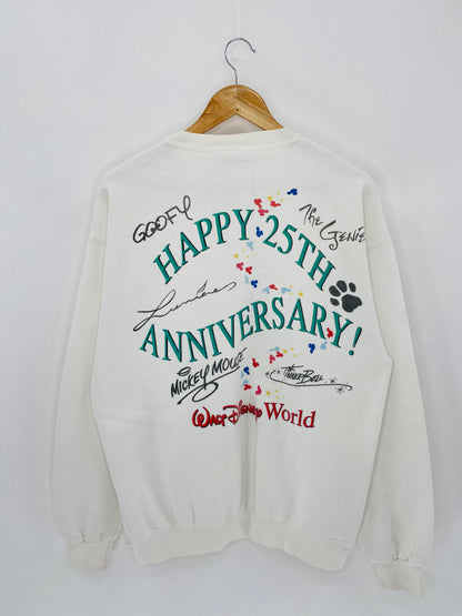 90's WALT DISNEY WORLD 25TH ANNIVERSARY Made in USA Size L Vintage Sweat-shirt / 6074