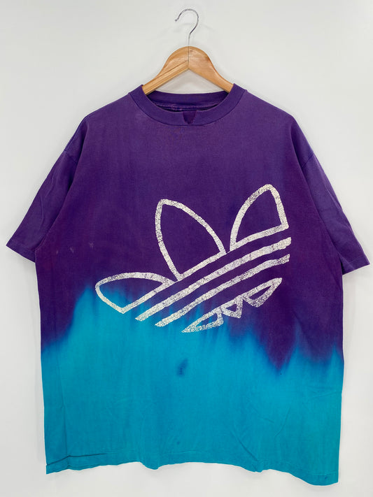 90's Adidas Tie-dye Size (No tag) Approx. XXL Vintage T-Shirt / K53