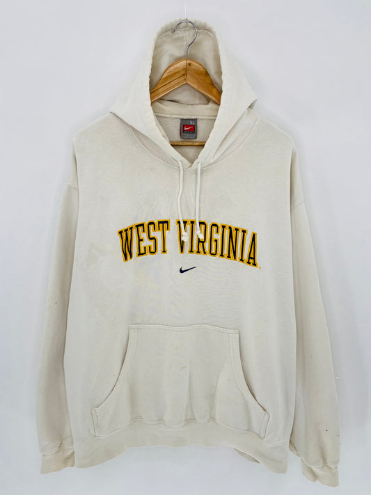 90's NIKE WEST VIRGINIA Size XL Vintage Hoodie Sweat-shirt  / 6130