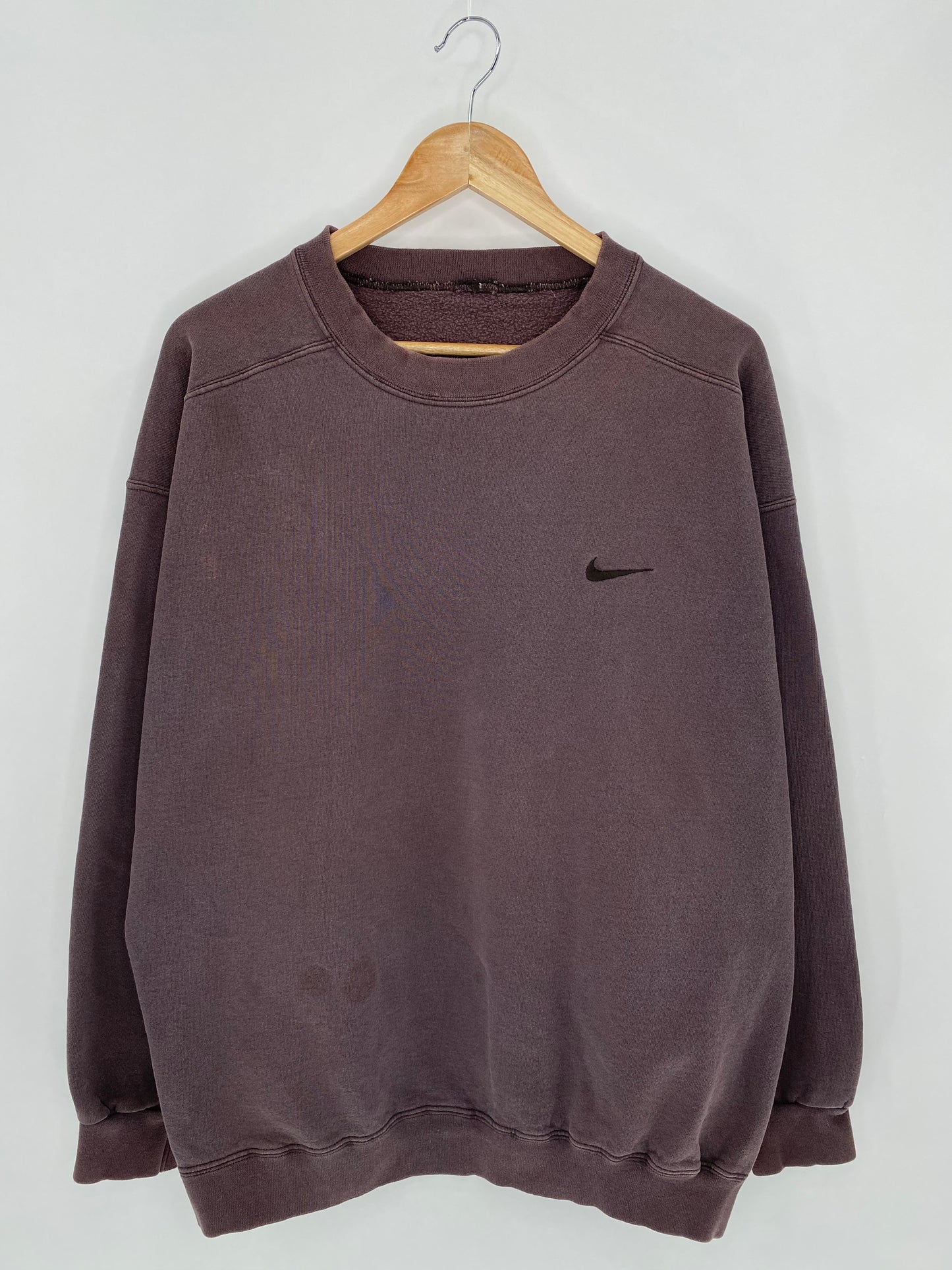 90's NIKE MIni Swoosh Size Approx. XL Vintage Sweat-shirt / 5949