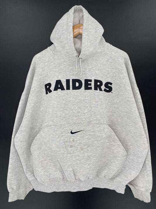 90’s NIKE MICHIGAN RAIDERS Size  No tag (Approx.XL)  Vintage NFL Hoodie Sweat-shirt / 9726