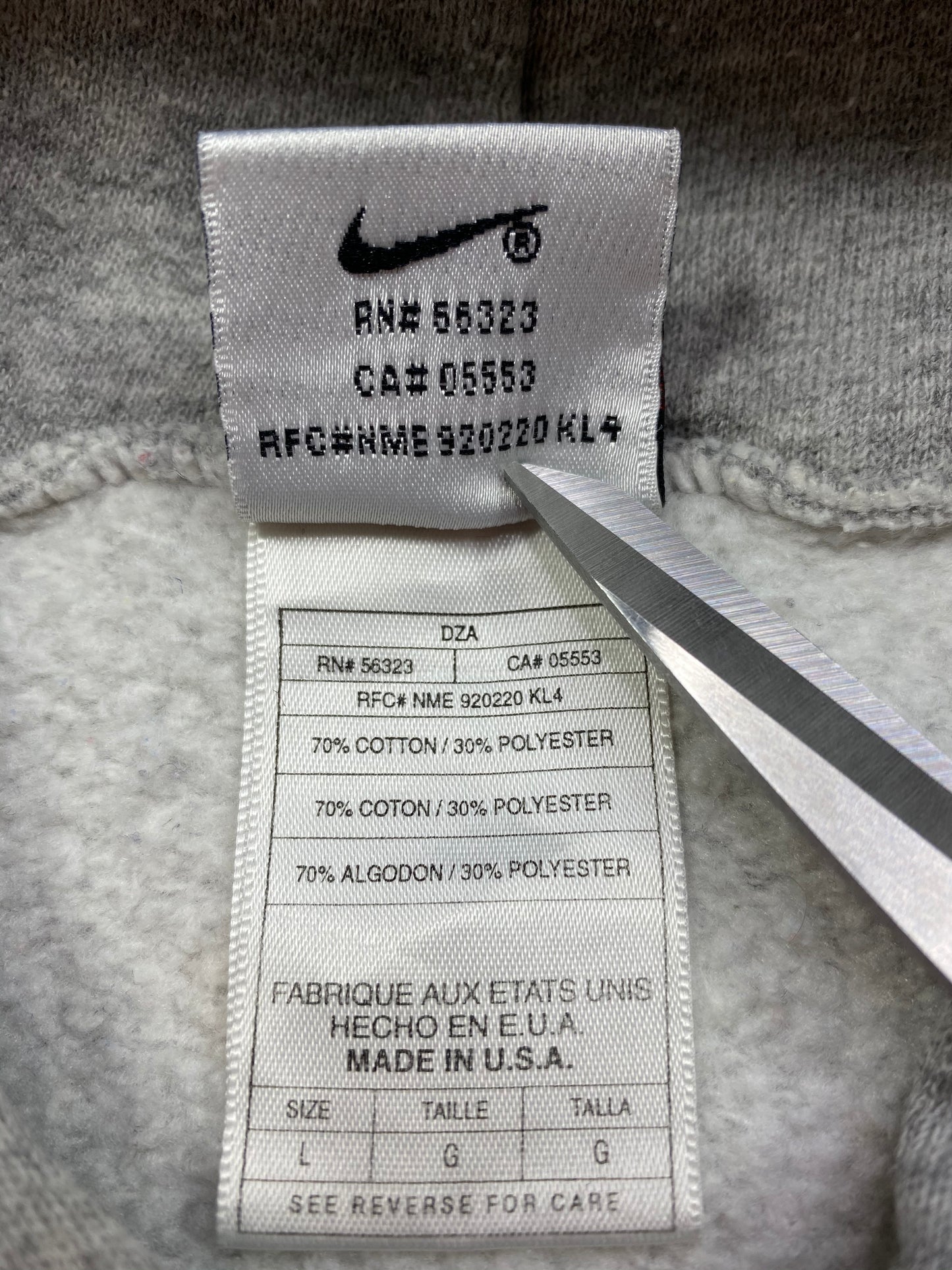 90's NIKE Made in USA Size L Vintage Hoodie Sweat-Shirt / 5706