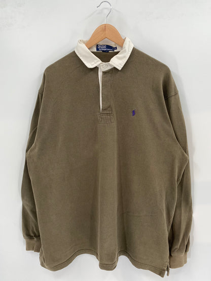90's Polo Ralph Lauren Size XL Vintage Rugby-Shirts / K2654