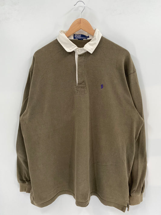 90's Polo Ralph Lauren Size XL Vintage Rugby-Shirts / K2654