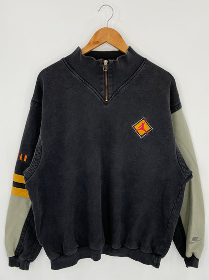 90’s NIKE AIR JORDAN Size L Half zip Sweat-Shirt / k1211