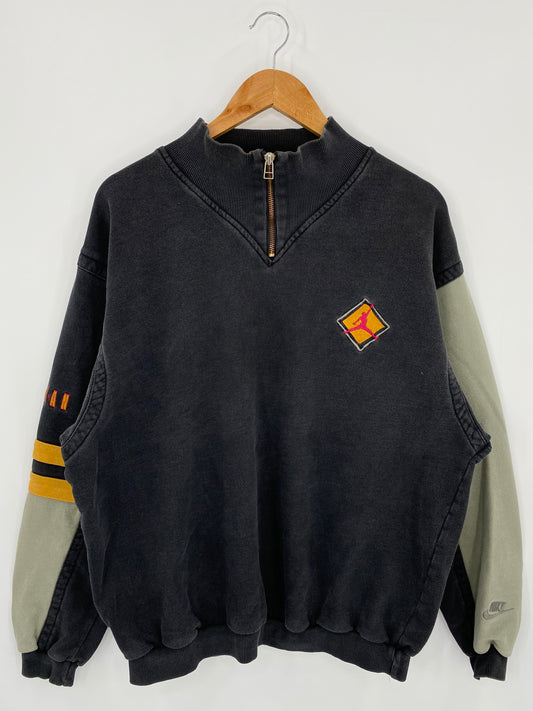 90’s NIKE AIR JORDAN Size L Half zip Sweat-Shirt / k1211