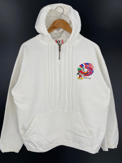 90’s DISNEY MICKEY EPCOT Made in USA Size  M Vintage  Hoodie Sweat-shirt / A7150