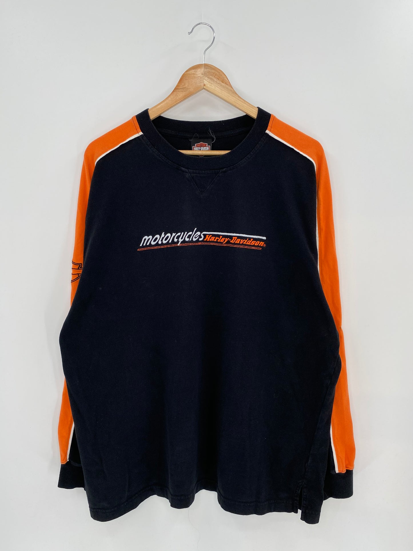 00' Harley Davidson Size No Tag (Approx. XL) Vintage Long Sleeve T-Shirt / 7898