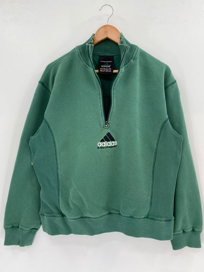 90’s ADIDAS Equipment Size S Vintage Half-zip Sweat-shirt / K2102