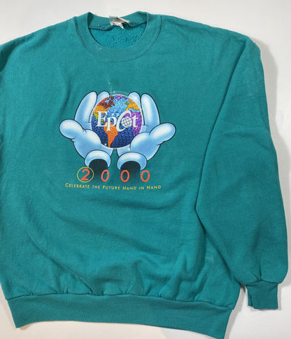 2000' DISNEY EPCOT Made in USA Size XL Vintage Sweat-shirt /k5570