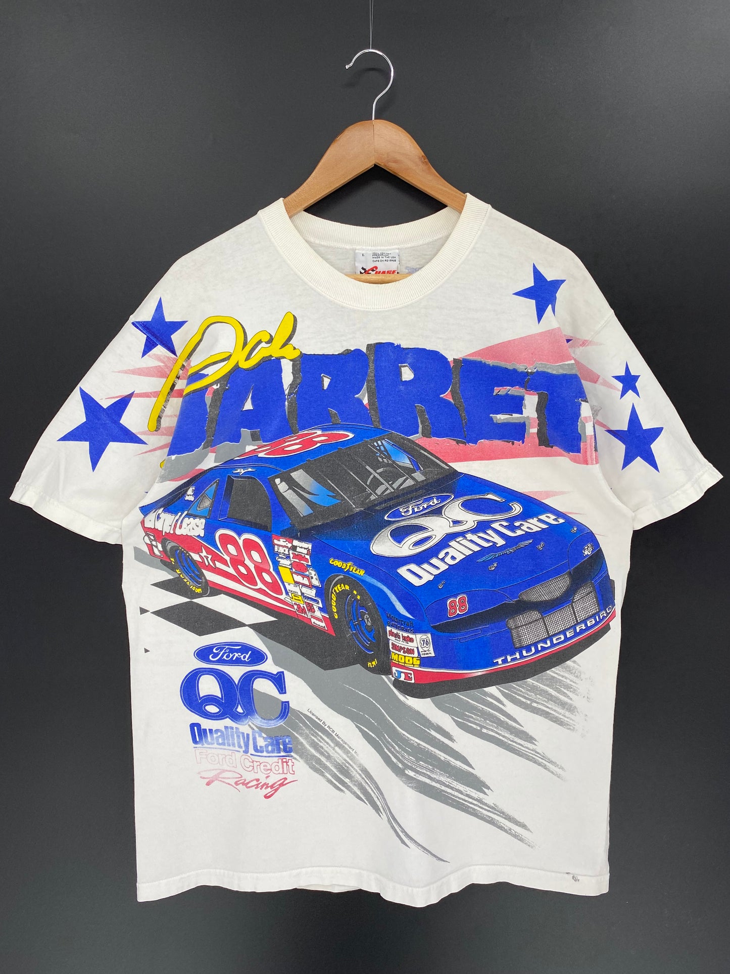 90’s DALE JARRETT Made in USA Size L Vintage Racing T-shirt / 9403