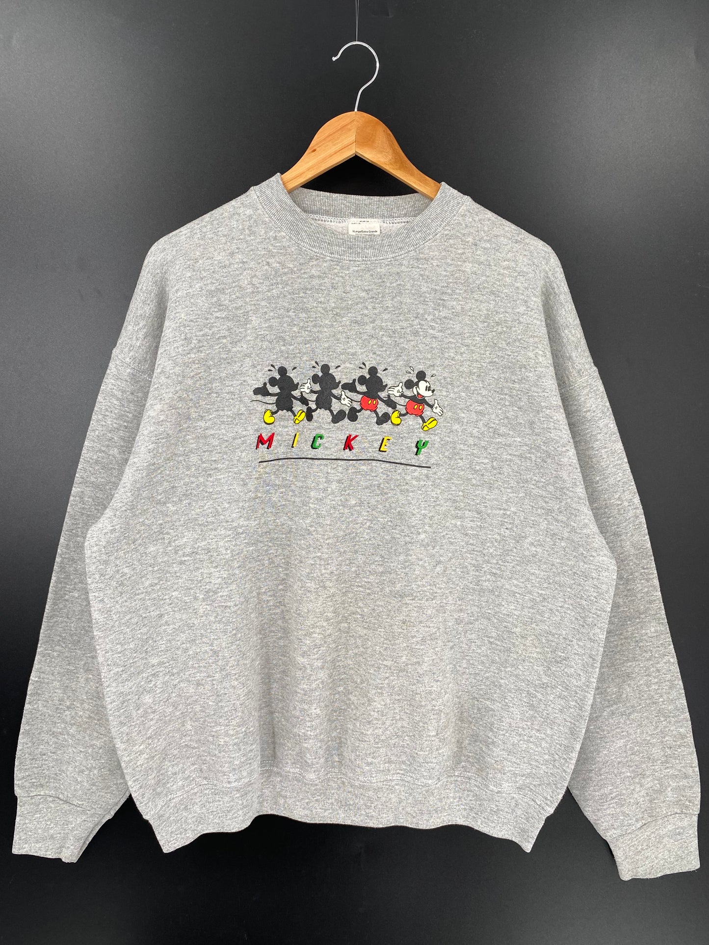 90’s DISNEY MICKEY Made in USA Size XL Vintage Sweat-shirt / K2295