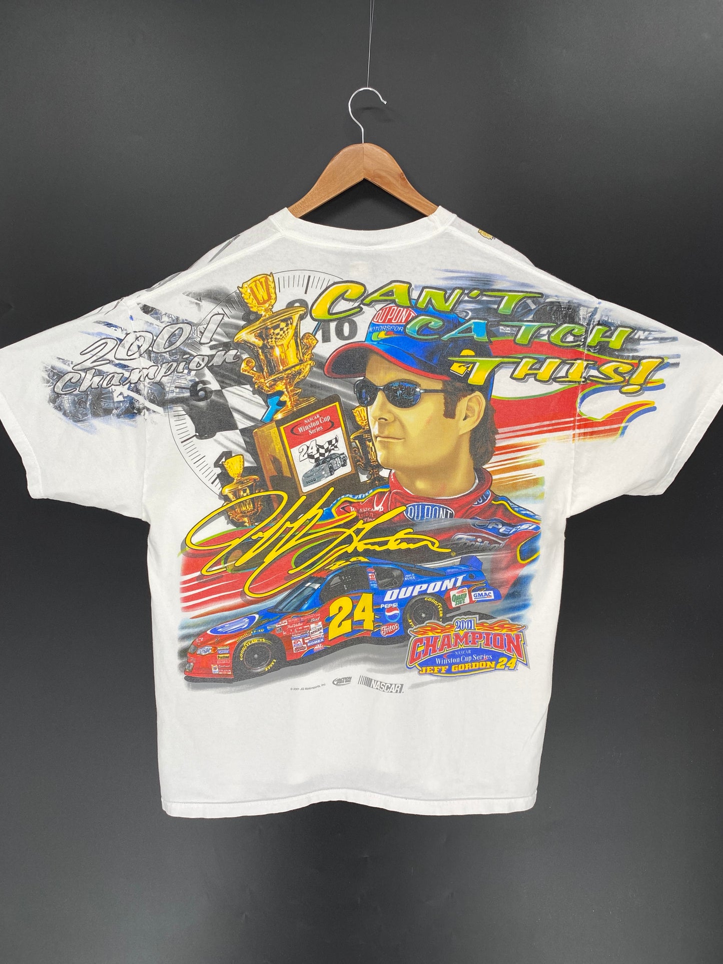 2001 DU PONT NASCAR JEFF GORDON  Size XL Vintage Racing T-shirt / 9407