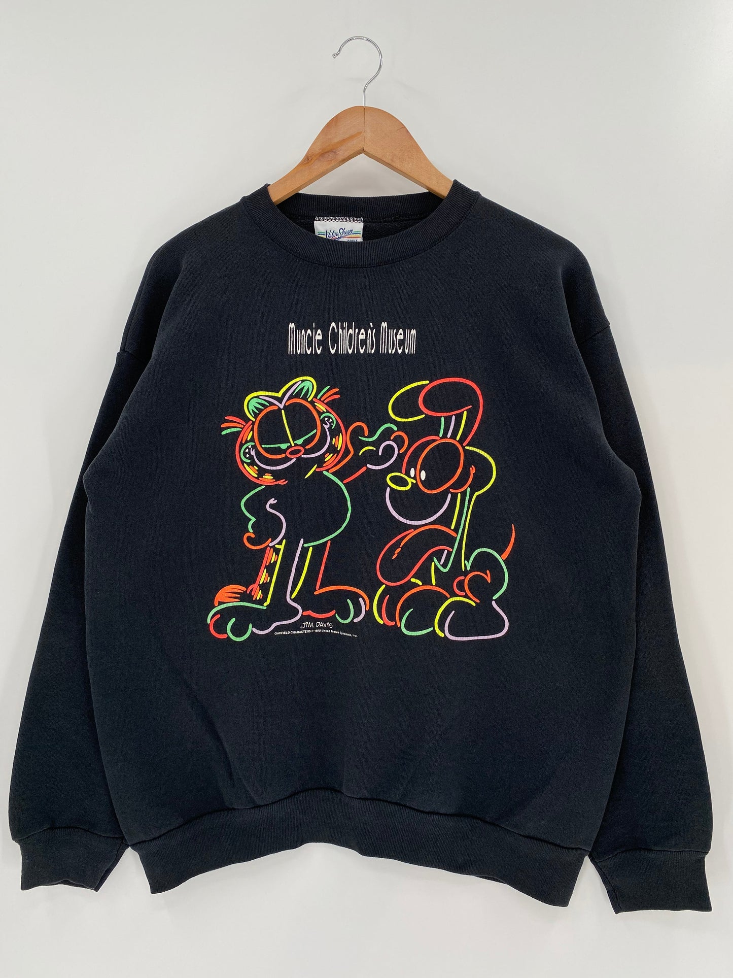 80’s GARFIELD MUNCIE CHILDREN’S MUSEUM Size XL Vintage Sweat-shirt / A572