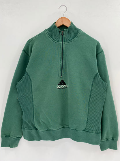 90’s ADIDAS Equipment Size S Vintage Half-zip Sweat-shirt / K2102