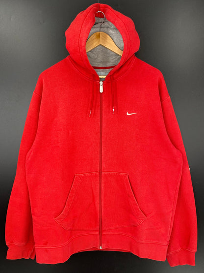 00' NIKE MINI SWOOSH Size L Vintage Zip-up Hoodie Sweat-Shirt / A5374