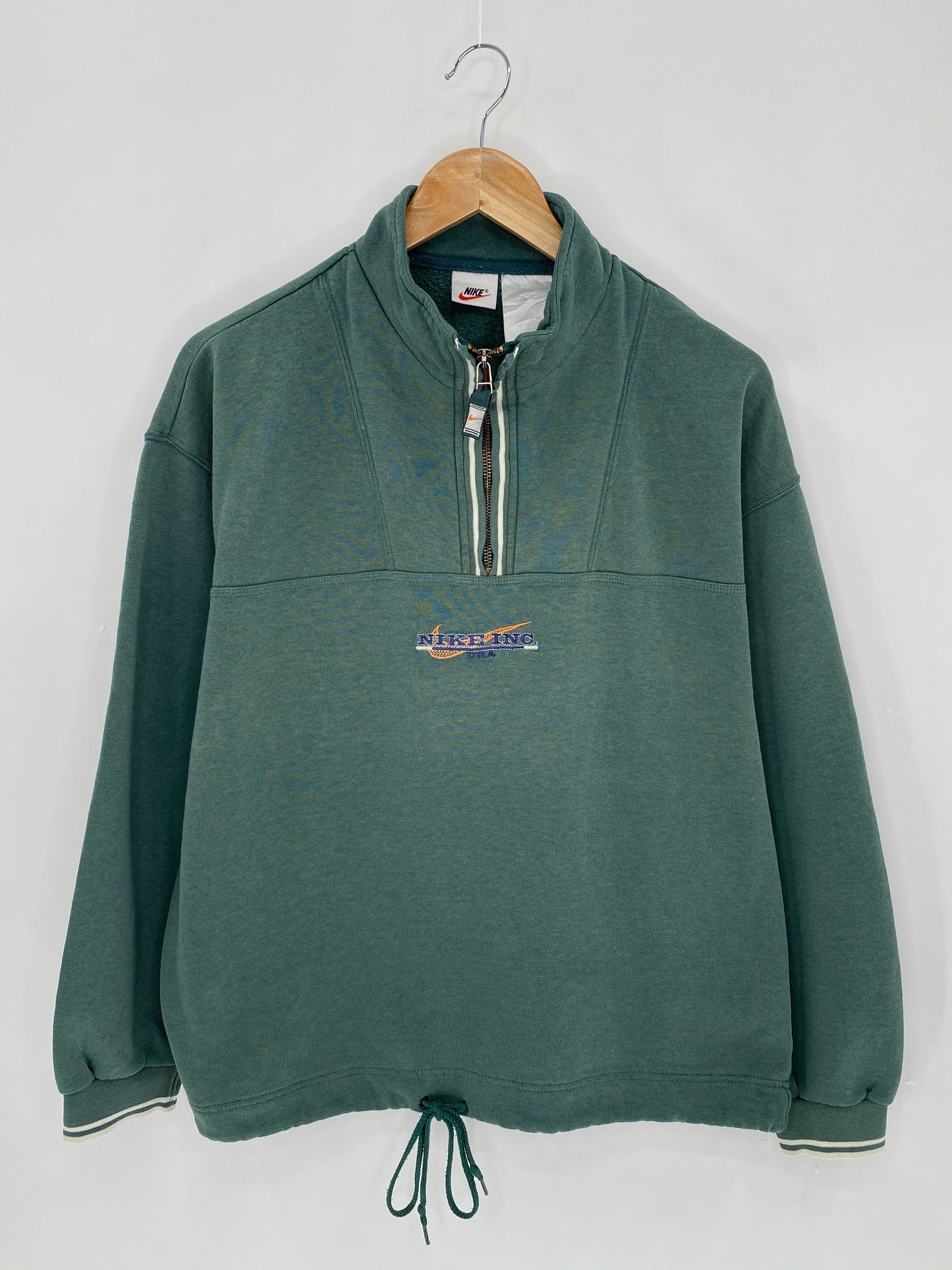 90's NIKE Half-Zip Size L Faded Vintage Sweat-shirt  / 6128