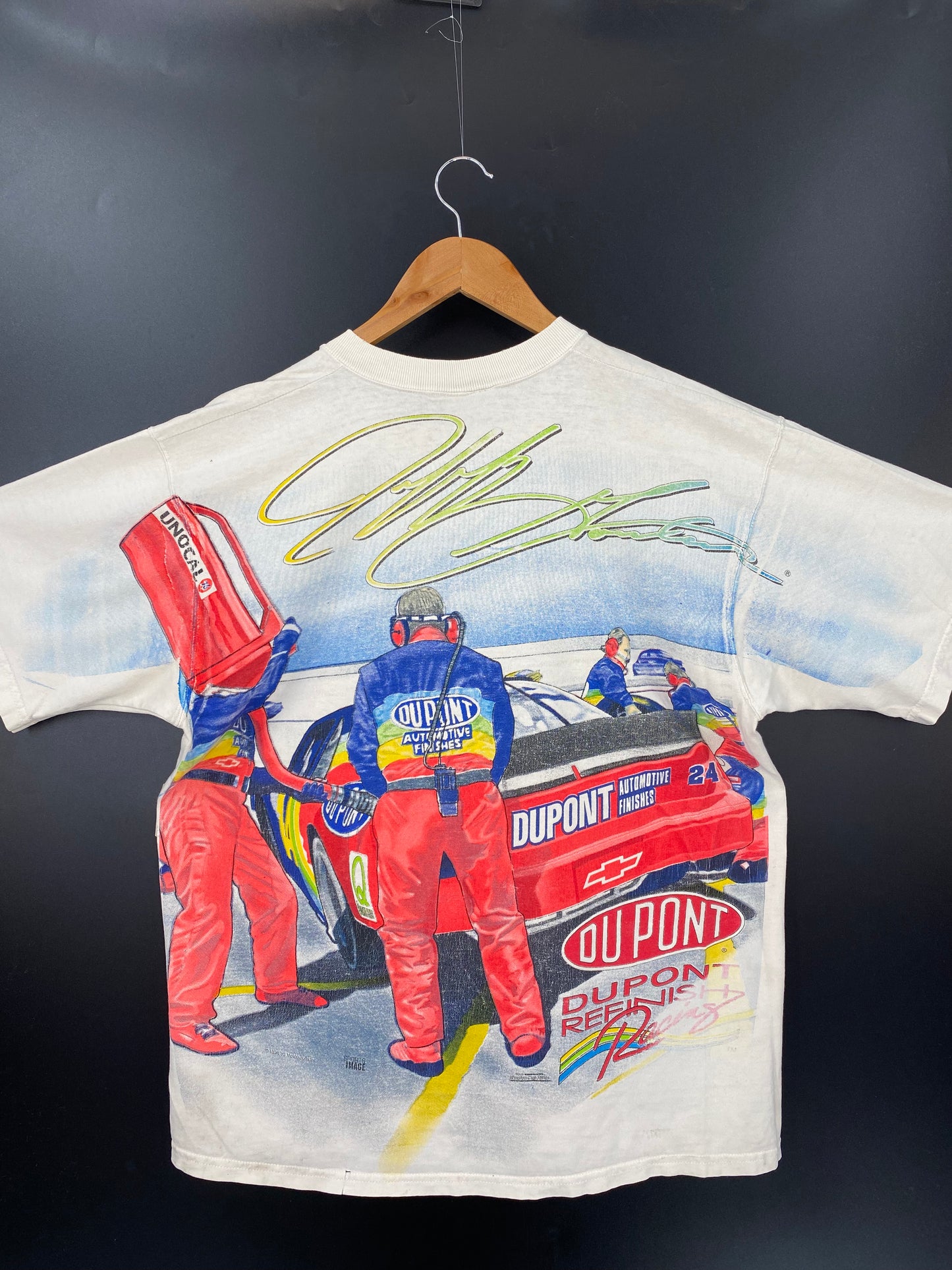 1996' NASCAR JEFF GORDON Made in USA Size L Vintage Racing T-Shirt / K2662