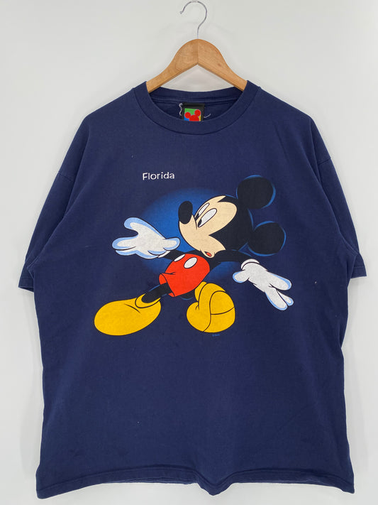 90’s DISNEY FLORIDA MICKEY Size No Tag(Approx.XXL) Vintage T-Shirt / 9590