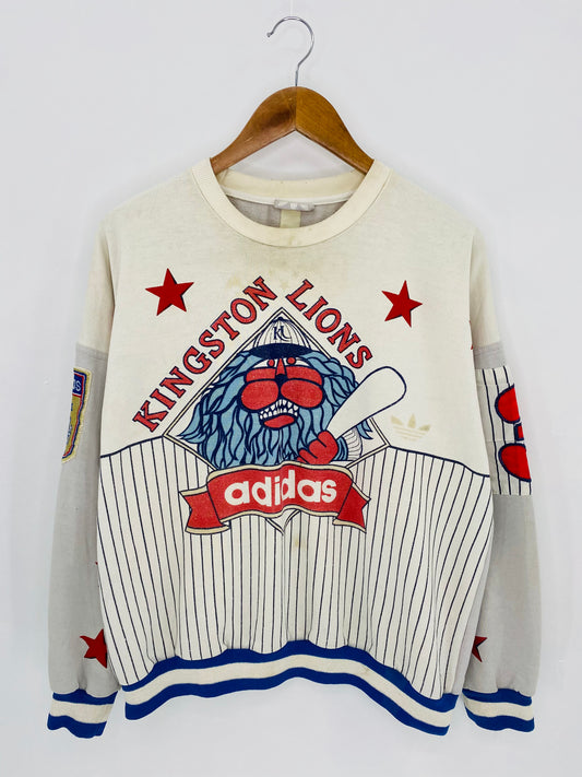 90's ADIDAS KINGSTON LIONS Size No Tag (Approx. M) Vintage Sweat-shirt / 6619