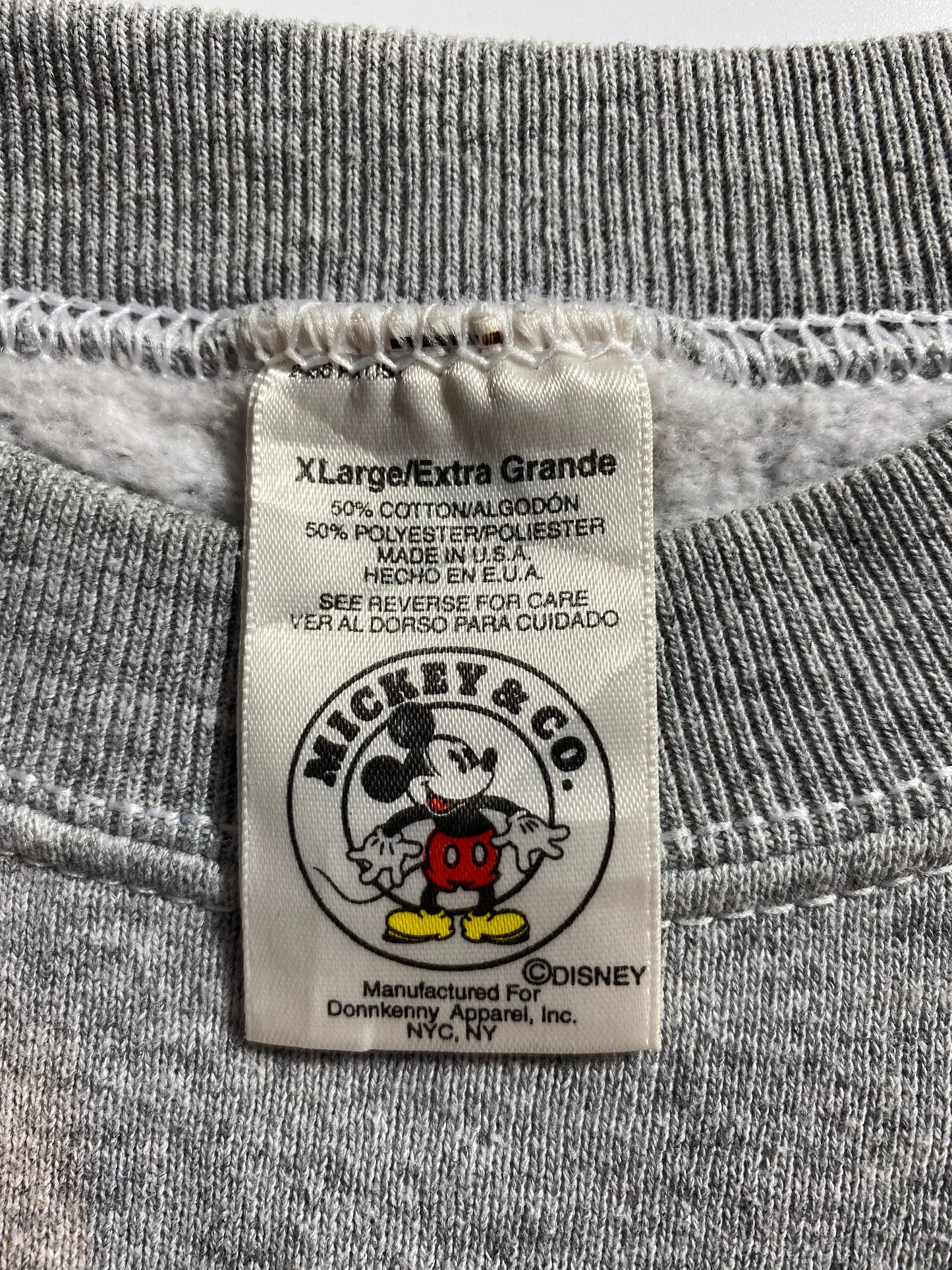 90’s DISNEY MICKEY Made in USA Size XL Vintage Sweat-shirt / K2295