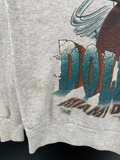 1994 MAIAMI DOLPHINS x LOONEY TUNES TAZ Made in USA Size XL Vintage Sweat-shirt / A2056