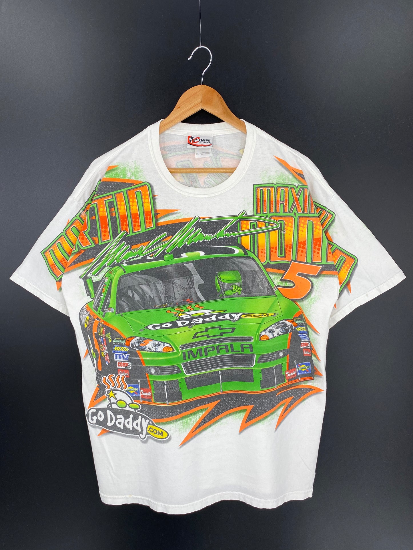 Vintage NASCAR MARK MARTIN MAXIMUM MARTIN Size XL Racing T-Shirt / K247