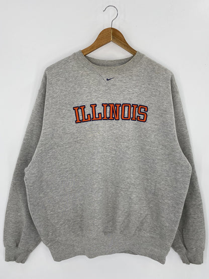 90’s NIKE ILLINOIS Size M Vintage Sweat-shirt / k6147