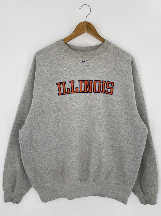 90’s NIKE ILLINOIS Size M Vintage Sweat-shirt / k6147