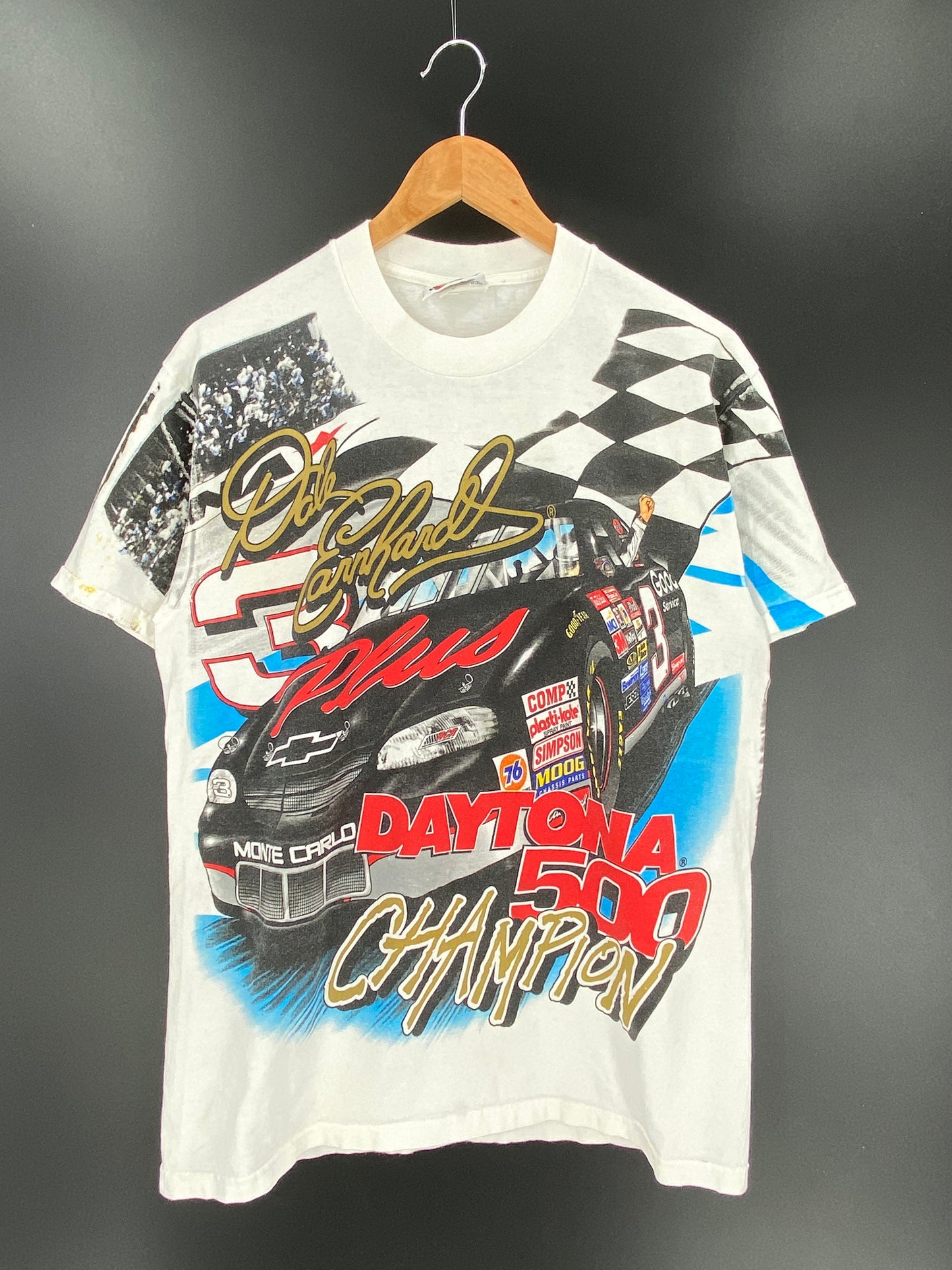 1998 NASCAR DAYTONA 500 CHAMPION Size M Vintage Racing T-shirt / 9301