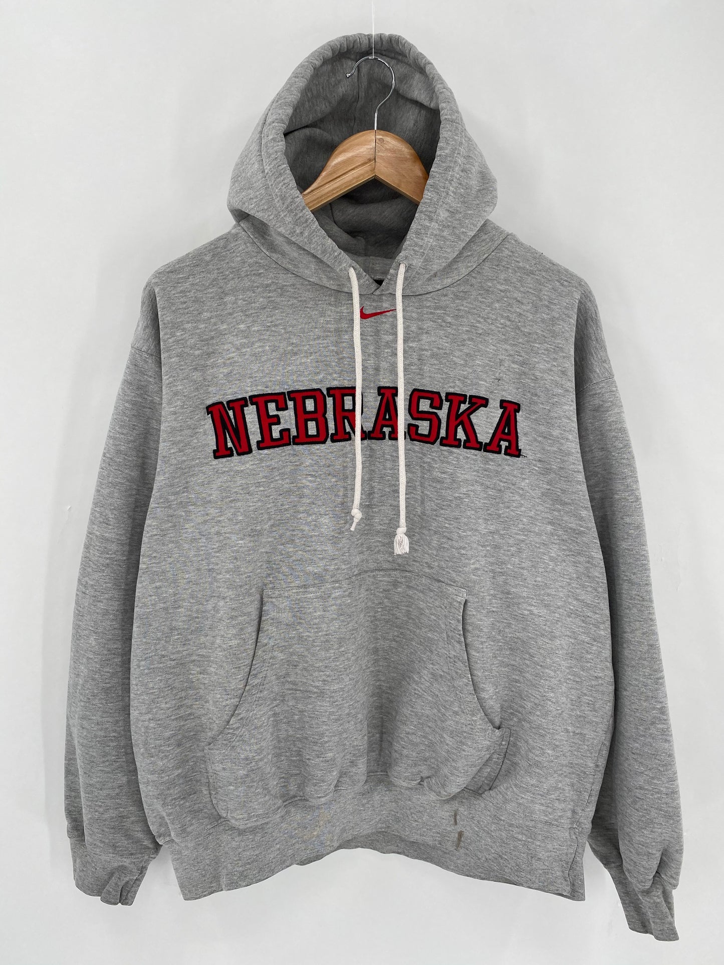 90’s NIKE NEBRASKA Size L Vintage Hoodie Sweat-shirt / 6353